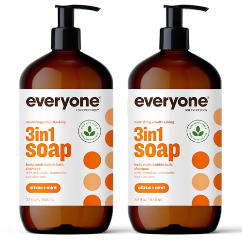 Everyone 3-in-1 Soap, Body Wash, Bubble Bath, Shampoo, 32 Ounce (Pack of 2) & 3-in-1 Kids Soap, Body Wash, Bubble Bath, Shampoo, 32 Ounce (Pack of 2), Lavender Lullaby - Image 2