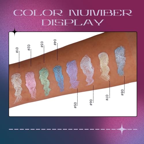 4 Piece Glitter Eyeshadow Set for Women Girls Vibrant Colors Long-Lasting Formula - Image 4