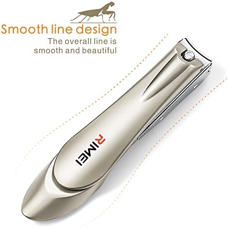 Heavy Duty Nail Clippers for Thick Fingernails Toenails, Professional Nail Cutter with Catcher, Sharp and Durable Nail Care Grooming Kit for Men Women Seniors (Nickel Color) - Image 5