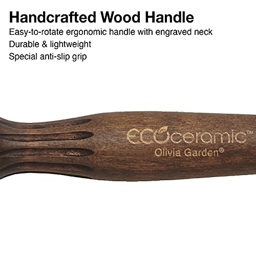 Olivia Garden Ecoceramic Firm Bristles Round Thermal Hair Brush (not electrical) - Image 4