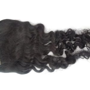 10-Inch Mongolian Virgin Remy Deep Wave Closure in Natural Color for Easy Styling