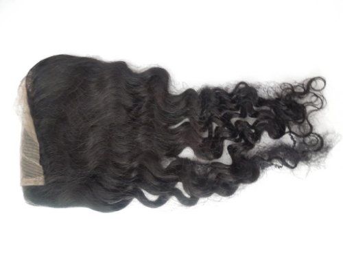 10-Inch Mongolian Virgin Remy Deep Wave Closure in Natural Color for Easy Styling