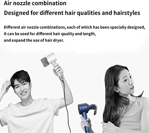 Negative Ionic Blow Dryer with 110, 000 RPM 1600 watt Brushless Motor for Fast Drying,3 Speed&4 Temps Control Portable&Low Noise Hair Dryer with Diffuser and 4 Nozzle for Hair Caring,Home,Salon use - Image 7