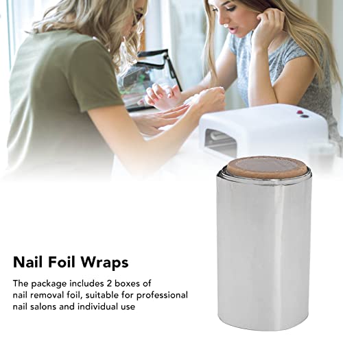 2pcs Nail Foil Wraps, Wraps Sawtooth Thickened Design Easy Opening Gel Nail Remover Kit for Manicure and Hairdressing - Image 4