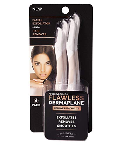 Finishing Touch Flawless Dermaplane Exfoliator & Hair Remover, 4 Count (2-Pack) - Image 3