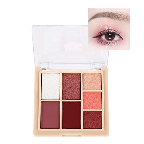 7 Color Waterproof Eyeshadow Palette 8g Creamy Blendable Formula All-Day Wear