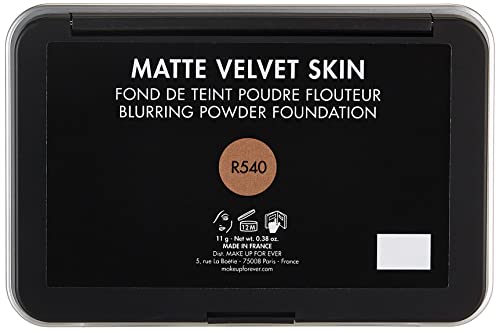 Make Up For Ever Matte Velvet Skin Blurring Powder Foundation - # R540 - Dark Brown - Image 4