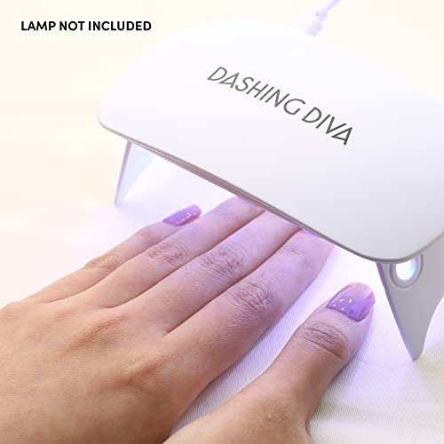Dashing Diva Glaze Nail Strips - Good Vibrations | Works with Any LED Nail Lamp | Long Lasting, Chip Resistant, Semicured Gel Nail Strips | Contains 34 Salon Quality Nail Wraps, 1 Prep Pad, 1 Nail File - Image 5