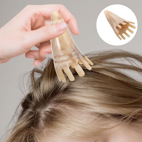 Gentle Horn Scalp Massager Comb with Wide Teeth for Neck and Head Relaxation Treatment - Image 6