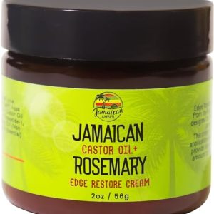 Rosemary Hair Edges Restore Cream - 60ml / 2 fl oz – Promote Hair Growth, Nourishes Follicles for All Types of Hair by Jamaican Amber