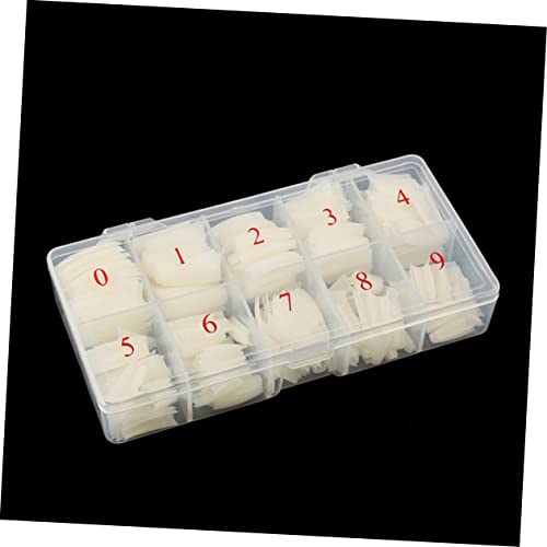 1 Box 500pcs Nail Kits Professional Acrylic with Everything Tips for Nails Full Fake Nails Flake Nails Coffin Nails Manicure Accessories Natural False Flake Nail Tips Gel Girl - Image 9