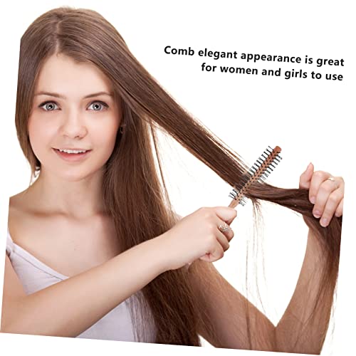 Boar Bristle Round Brush for Short Hair and Beards Ergonomic Handle 4 Inch - Image 9