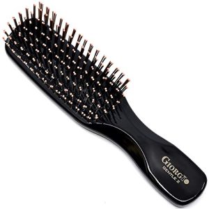 Giorgio Gentle Mini Men's Hair Brush, Dual Bristles, All Hair Types, New Condition