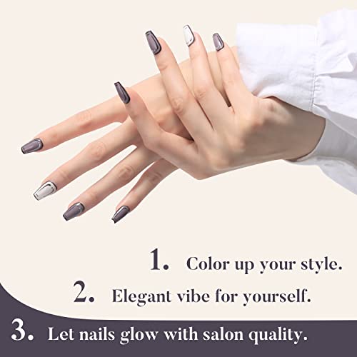 Candy Lover Gel Nail Polish Set, Classic Elegant Red Grey White Pastel Color Gel Polish, UV Nail Polish Gel Nail Art Kit - Image 4