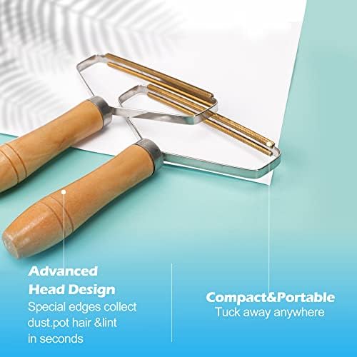 Reusable Double-Sided Fabric Lint Roller for Upholstery and Clothing, Blue - Image 5