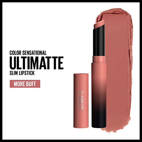 Maybelline Color Sensational Ultimatte Matte Lipstick, Non-Drying, Intense Color Pigment, More Buff, Pink Beige, 1 Count - Image 2