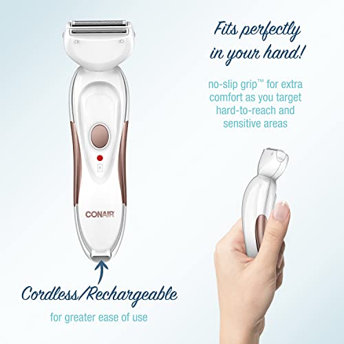 Conair All-In-1 Body and Facial Hair Removal for Women, Cordless Electric Trimmer & Shaver, Perfect for Face, Ear/Nose, Eyebrows, Legs, and Bikini Lines - Image 4