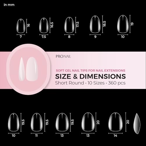 LLBA Soft Gel Nail Tips - 360Pcs Soft Gel Nail Extension Tips, 10 Sizes Clear Full Cover Fake Nails for Nail Extension, Long-Lasting Salon Quality, Natural Look & Comfortable Wear (Round, Short) - Image 6