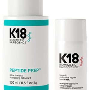 K18 Detox and Repair Hair Care Bundle 3-Piece Set with Mask, Treatment, and Shampoo