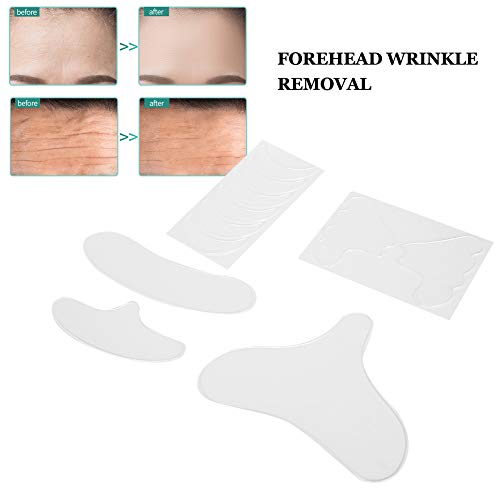 Silicone Patches for Wrinkles Face Tape 11Pcs Silicone Anti Wrinkle Sticker Pads Reusable Face Forehead Neck Chest Chin Wrinkle Patches Strips Wrinkle Removal Face Tape Anti Wrinkle Pad for Face - Image 4