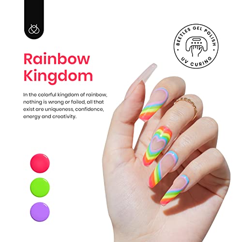 Beetles Gel Nail Polish Kit with 240Pcs Nail Extension Kit and 2 In 1 Nail Glue Base Gel, 6 Colors Spring Summer Gel Nail Polish Soak Off Nail Lamp Cured Nail Manicure Nail Art Design Gifts for Women - Image 3