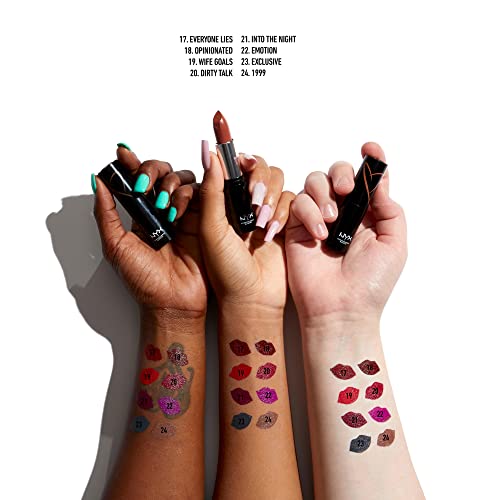 NYX PROFESSIONAL MAKEUP Shout Loud Satin Lipstick, Infused With Shea Butter - Wife Goals (Blue Red) - Image 5