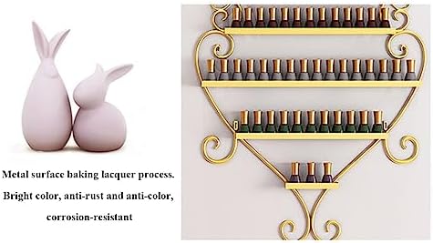 5 Tier Metal Nail Polish Rack Organizer Double S Curve Black Set of 4 - Image 6