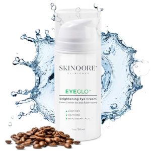 EyeGLO Caffeine Eye Cream for Dark Circles Under Eye Treatment | Puffy Eyes Treatment | Peptides Antioxidant Hyaluronic Acid | Under Eye Cream for Women and Men | Natural Skin Care - 1 Oz