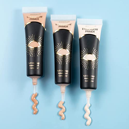 Long Lasting Waterproof Eyeshadow Primer Cream Concealer 0.40 fl oz Shade 01 Ivory - Image 5