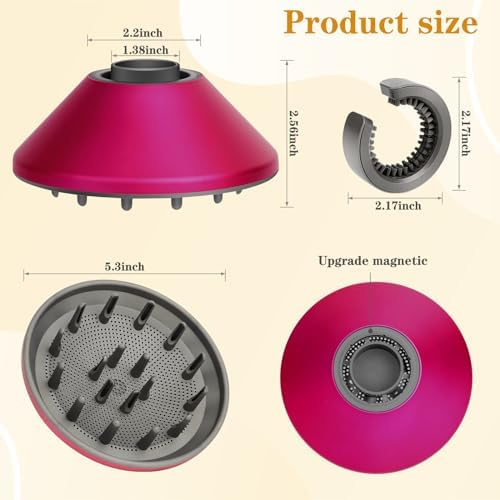 Diffuser Attachment Compatible with Dyson Hair Dryer HD01 HD02 HD03 for Fine Thick Natural Wave and Curly Hair Professional Salon Tool with Filter Cleaning Brush - Image 6