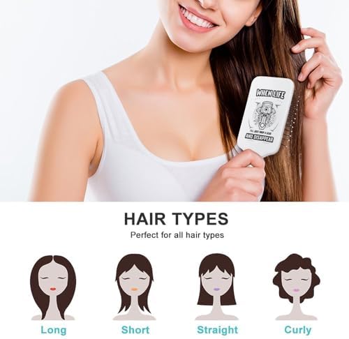 Drop A Gear and Disappear Fashion Hair Brush Everyday Air Cushion Hairbrush with Nylon Bristles for Unisex - Image 3