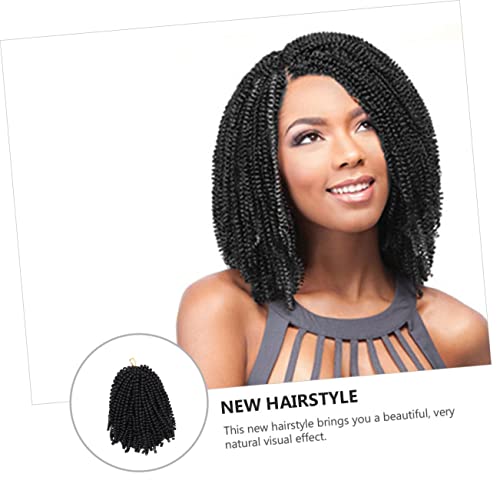 1pc African Dreadlocks Black Outfits Hip- Hop Braid Wig Crochet Hair Curly Afro Wig Human Hair Braids Wigs Twist Wigs Miss Low Temperature Wire Accessories Hip Hop - Image 2
