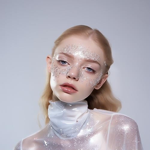 CCbeauty 50ml White and Pink Body Glitter Gel for Face, Hair, and Festivals - Shimmering Cosmetic - Image 7