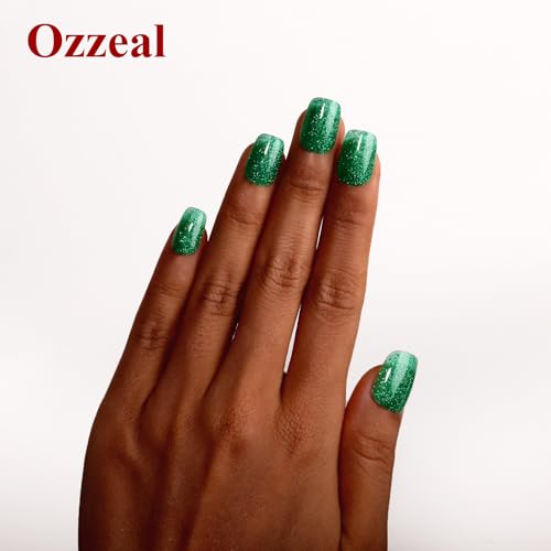 Glitter Gel Polish,Christmas Green Glitter Gel Nail Polish Sparkle Shimmer Gel Glitter Nail Polish Fall Winter Soak off LED UV Gel Nail Polish for Art DIY Manicure 15ML - Image 4
