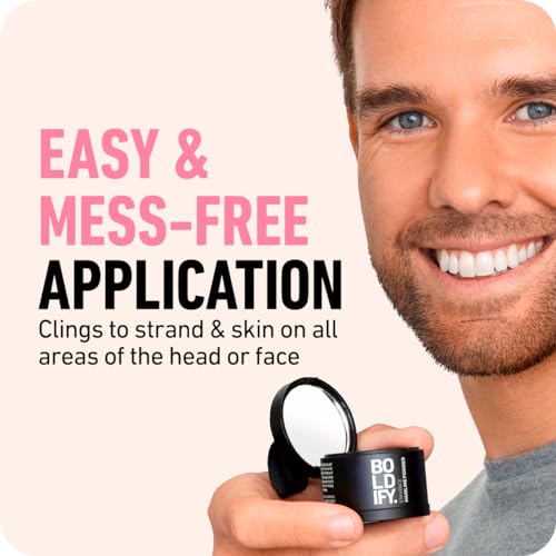 BOLDIFY Hairline Powder - LARGER 10g Bottle - Root Touch Up Powder - Instantly Conceals Hair Loss - Hair Toppers for Women & Men, Hair Powder for Thinning, Stain-Proof 48 Hour Formula (Black) - Image 5