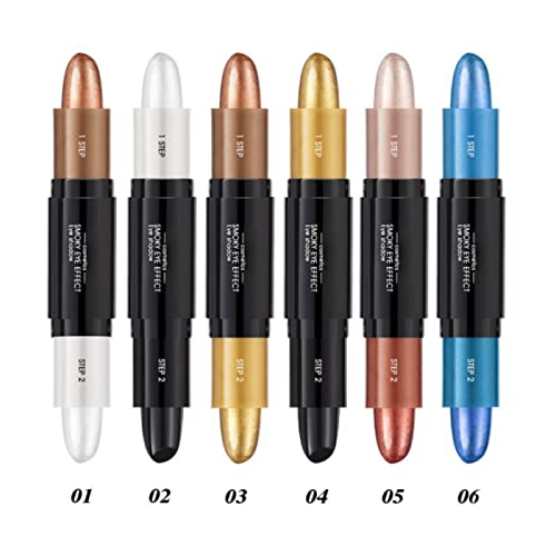 Eye Shadows for Eyes Double Ended Eyeshadow Stick Profile Stick Highlight Stick Eyeshadow Pen Creamy Eye Shadow Pencil And Eyeshadow For Eye Makeup Skeleton Makeup (E, One Size) - Image 5