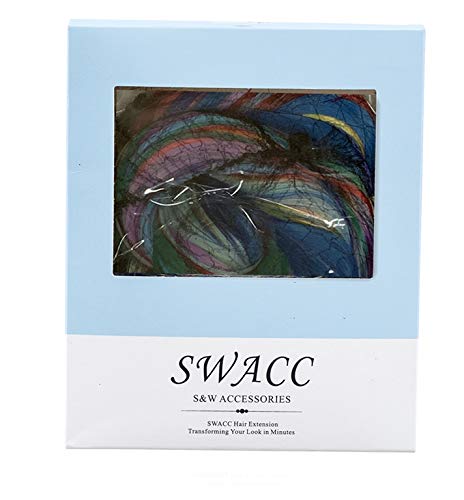 SWACC 22 Pcs Colored Party Highlights Clip on in Hair Extensions Multi-Colors Hair Streak Synthetic Hairpieces (11 Colors 22 Pcs in Set -Curly Wavy) - Image 4