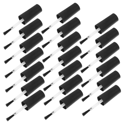 20 Pcs Nail Polish Brush Bottle Brush Nail Gel Polish Nail Polish Bottles Brush for Replacement Nail Polish Bottles Caps Artificial Fiber Portable Bottle Liquid