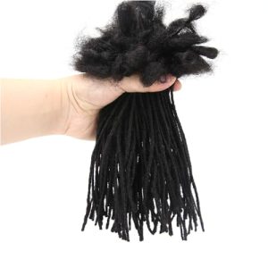 ZigZag Hair Minilocs Dreadlocks Extensions 0.2cm 100strands Micro Sisterlocs Extensions Human Hair Loc Crochet Braiding Hair Decoration for Men/Women/Children (8 Inch, Natural Color)