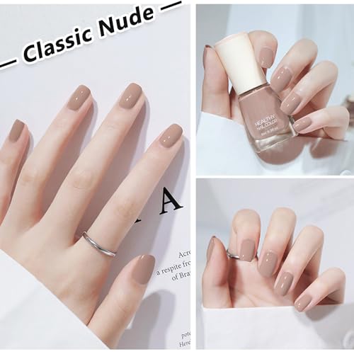 Nail Polish for Nail Art DIY Manicure, Rich Colors Nude-White Gel Nail Polish. Quick Dry Natural Nail Polish, Long-Last Nail Polish. High Shine Nail Lacquer (4PCS Colors 0.3 fl oz) - Image 2
