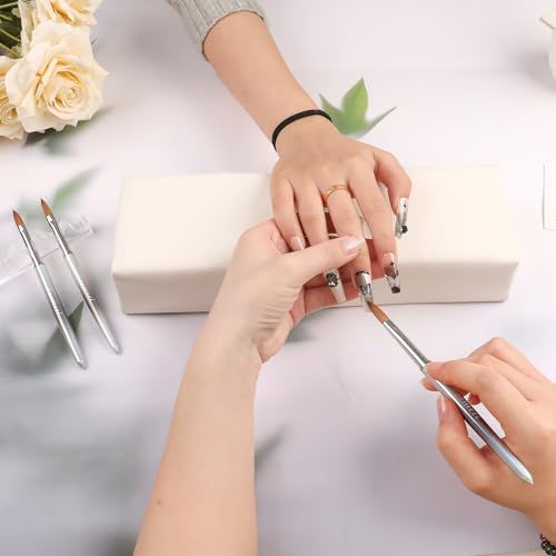 Kolinsky Acrylic Nail Brush Size 8, Nail Brushes for Acrylic Application, Acrylic Powder Brush for Nail Art, Nail Acrylic Brush for Professional Manicure DIY Home Salon (8#)………… - Image 7