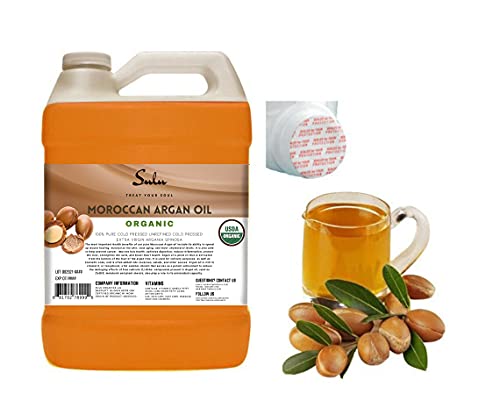 1 GALLON Pure Organic Cold Pressed Unrefined Extra Virgin Moroccan Argan Oil