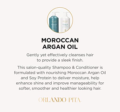 ORLANDO PITA Moroccan Argan Oil Glossing Conditioner, Moisturizing, Softening, & Shine-Enhancing for Smoother, More Manageable, & Overall Healthier Hair, 27 Fl Oz - Image 6