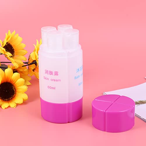 Housoutil Travel Bottle, 4-in-1 Leak-Proof Bottle for Travel Gym Camping, Carry-On Travel Toiletries Bottle Travel Accessories for Shampoo Conditioner Lotion Body Wash -Purple - Image 8