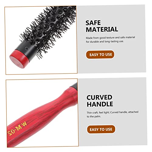FRCOLOR Curly Hair Rolling Comb hair for women round boar bristle brush roller comb small round hair crimper for short hair Hairdressing Comb Miss aluminum tube lifting hair comb - Image 8