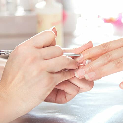 Professional Stainless Steel Cuticle Pusher Set Tools and Manicure Pedicure Salon Kit Medical Grade Dual Sided Cuticle Nippers Cleaners Gel Nail Polish Removers Peeler Scraper Nail Art Care (6 Pieces) - Image 3