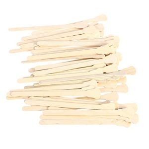 Mipcase 50pcs Wooden Spatula for Waxing Hair Removal Waxing Strips Tool Wooden Wax Sticks Ear Hairs Removal Sticks Eyebrow Waxing Kit Brow Wax Sticks Disposable Wooden Shovel Bamboo