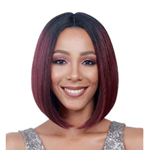 Hair Wigs Short Straight Wine Red Bob Wigs For Women Edge Synthetic Lace Front Wigs Human Hair Wig