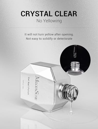 MelodySusie Gel Top Coat - 15ml No Wipe Top Coat with Lint Free Nail Wipes, 1050 PCS Absorbable Nail Polish Remover Pads - Image 2