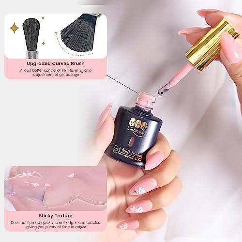 YTD Likomey Builder Nail Gel,15ml Rose Pink Builder Base Gel Nail Polish 5-in-1 Multifunctional Strengthener Extension Enhancement Reinforce Shaping Nude Neutral Color Hard UV Gel,JG337 - Image 5